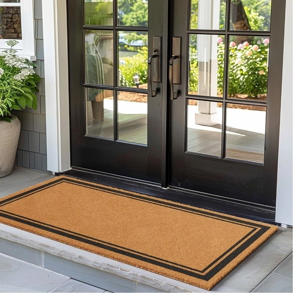 Barnyard Designs 36x72 Coco Coir Doormat Non Slip Large Double Door Entry Mat